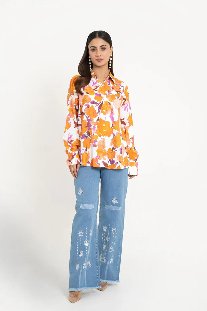 Ladies Butter fly jeans