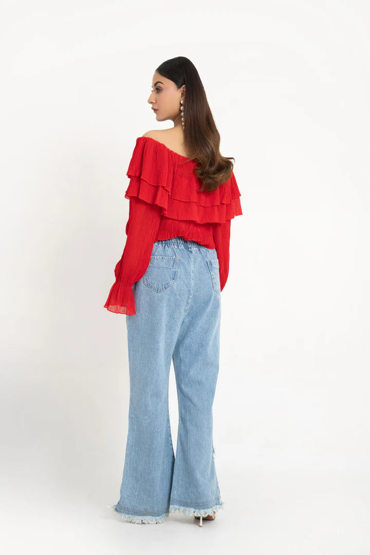 Ladies Pearl Trouser Elastic Waist