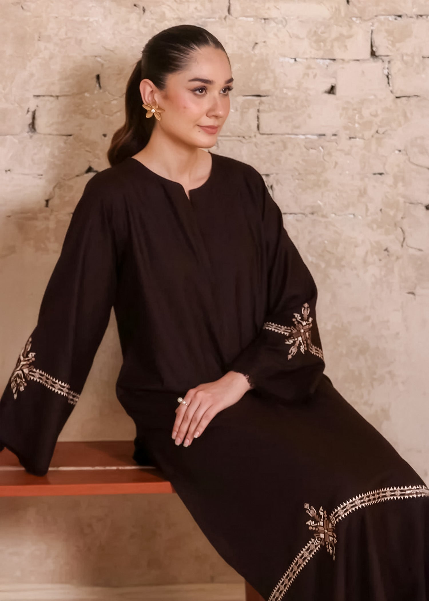 Marjaan Embroidered 2pc lifestyle pose