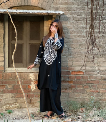 Erina Embroidered 2pc black full look