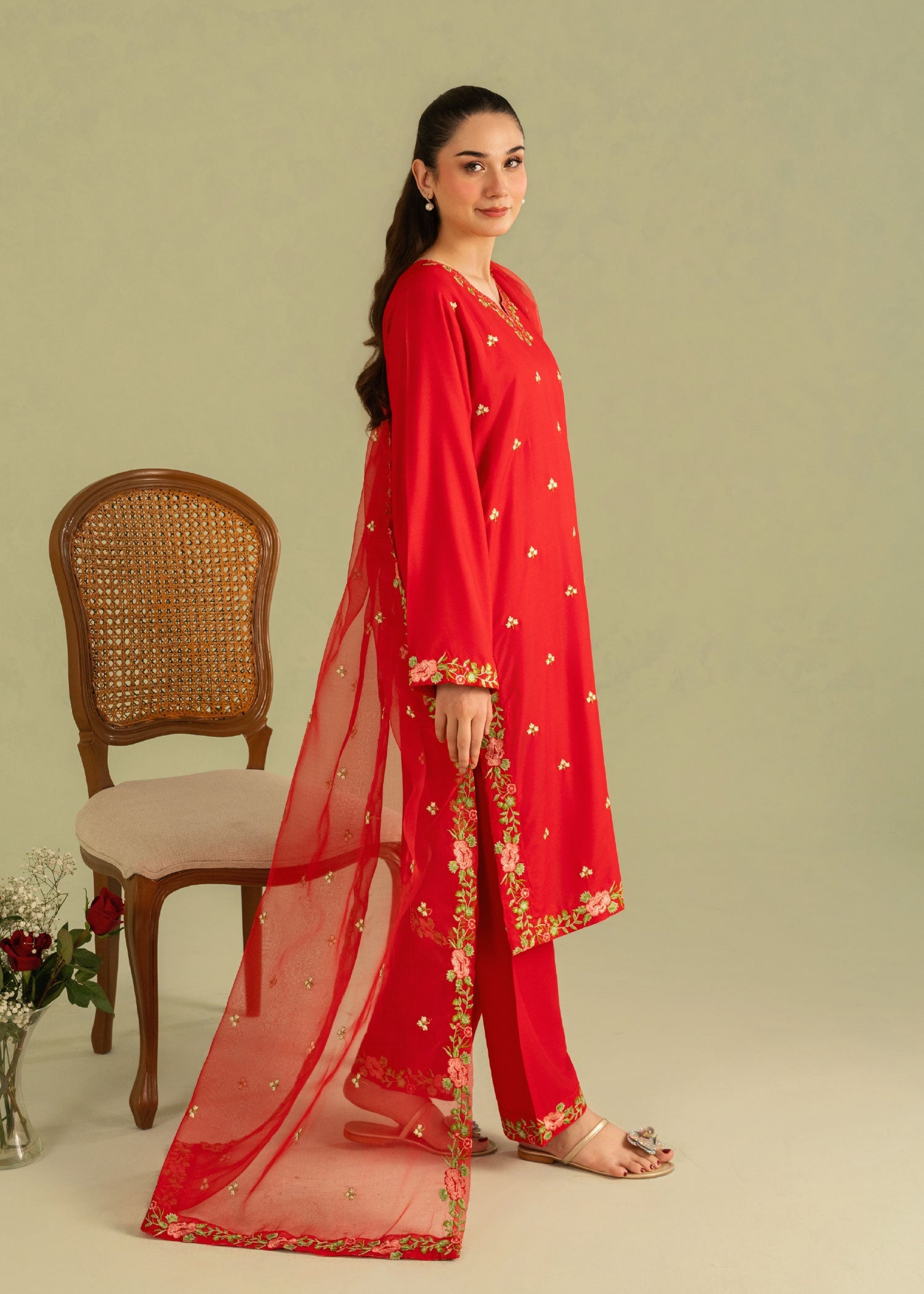 Nehal Embroidered 3pc side view