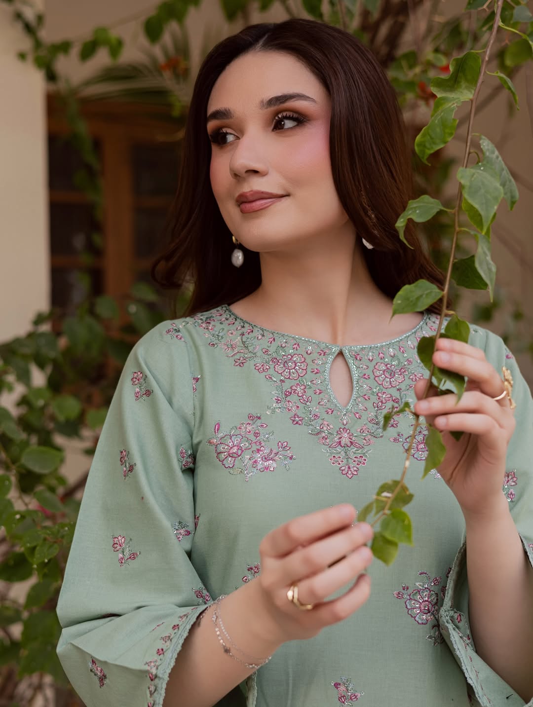 Sage Elara – Embroidered Lawn 2PC