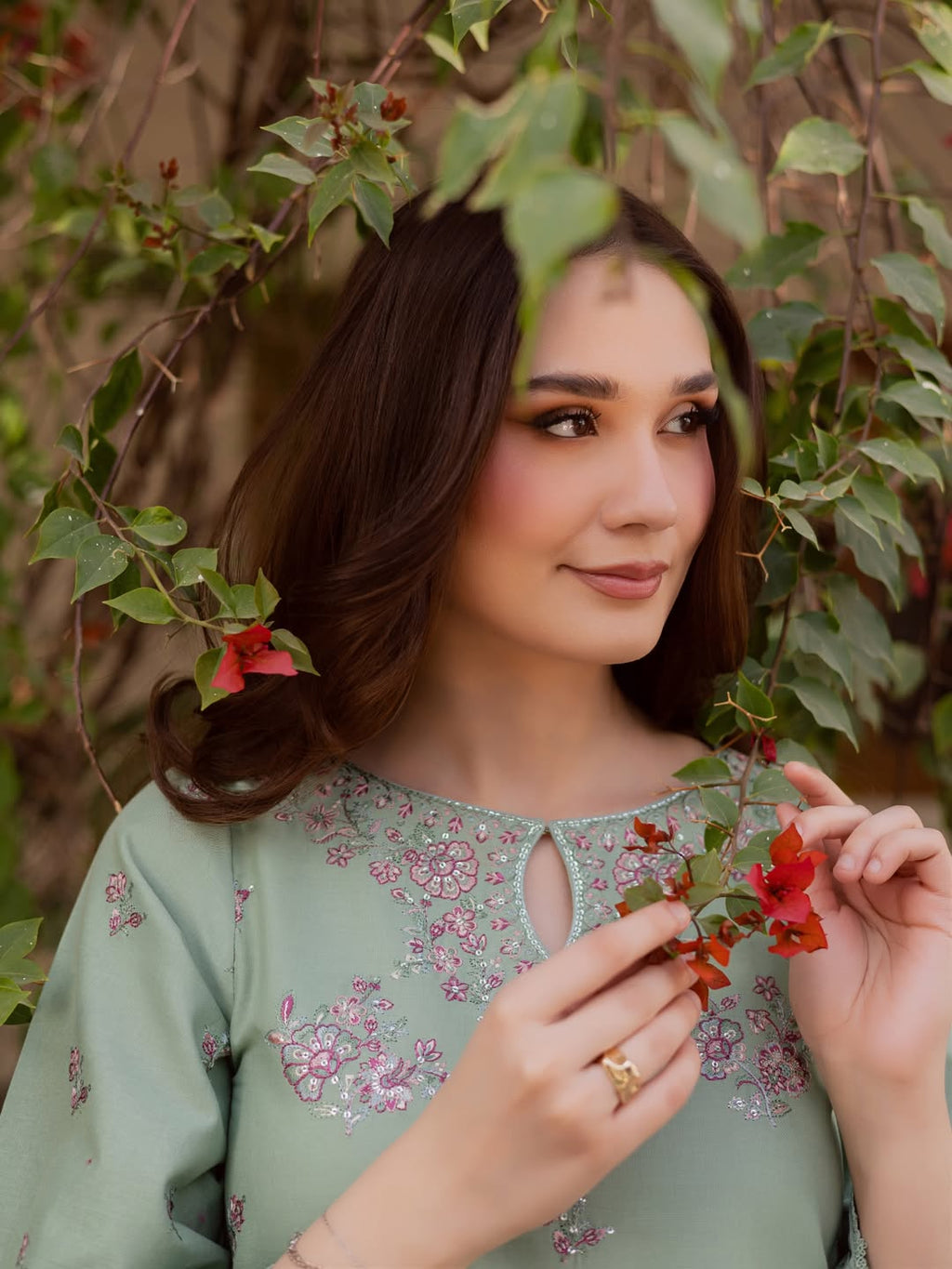 Sage Elara – Embroidered Lawn 2PC