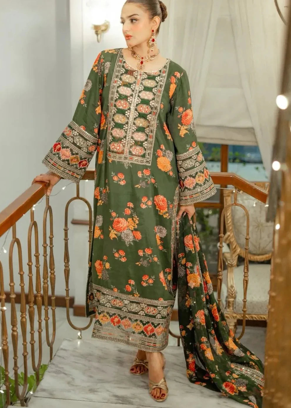 Aveera's Olive Green 3PC