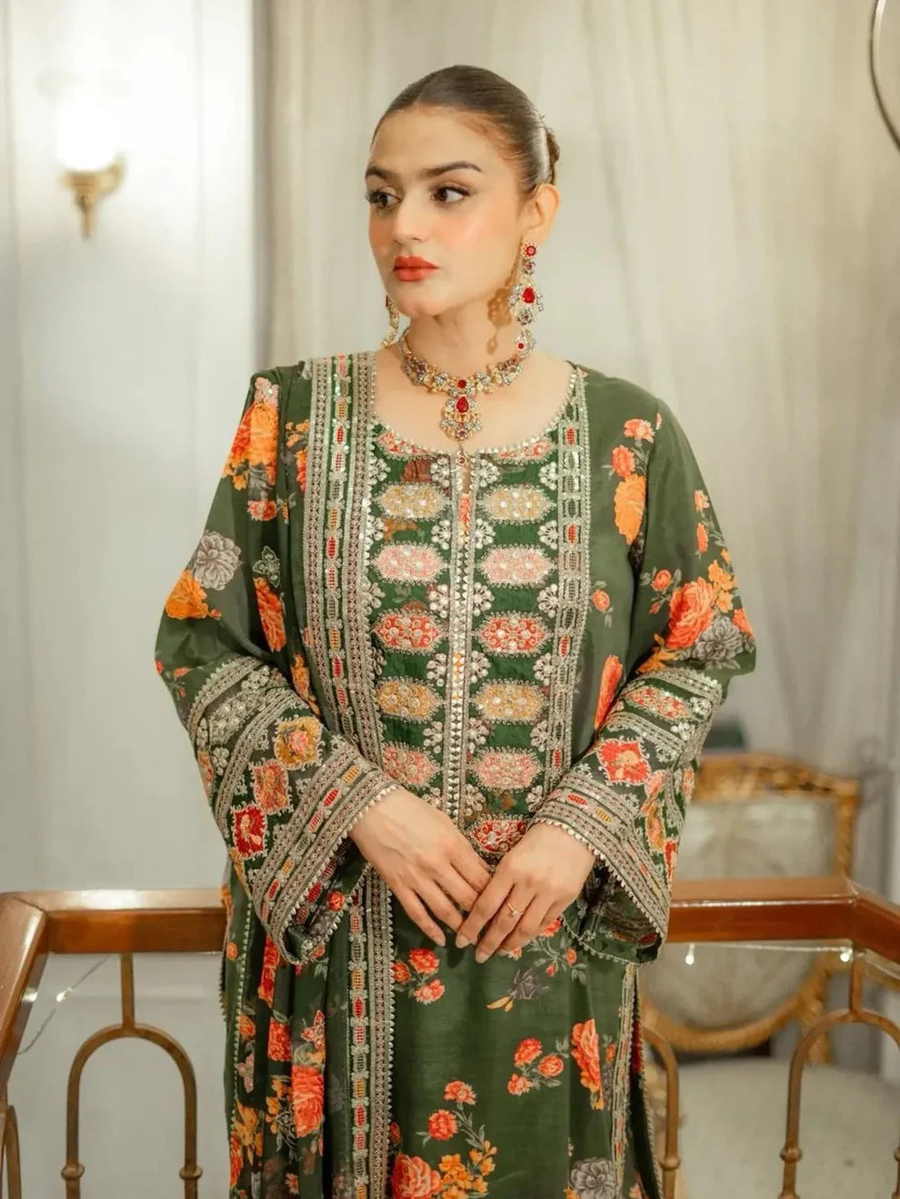 Aveera's Olive Green 3PC