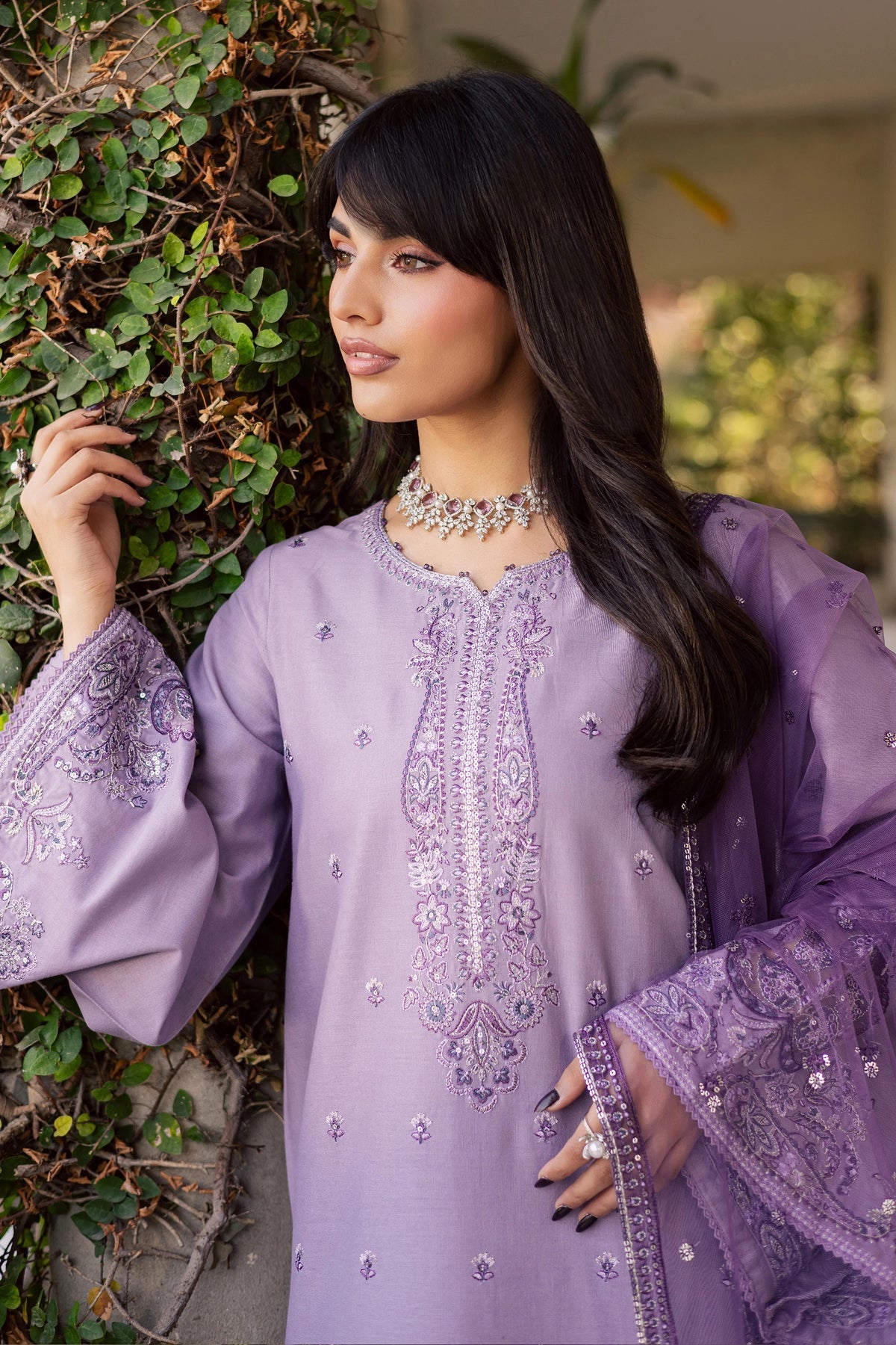 Lilac Aura Embroidered Lawn 3PC