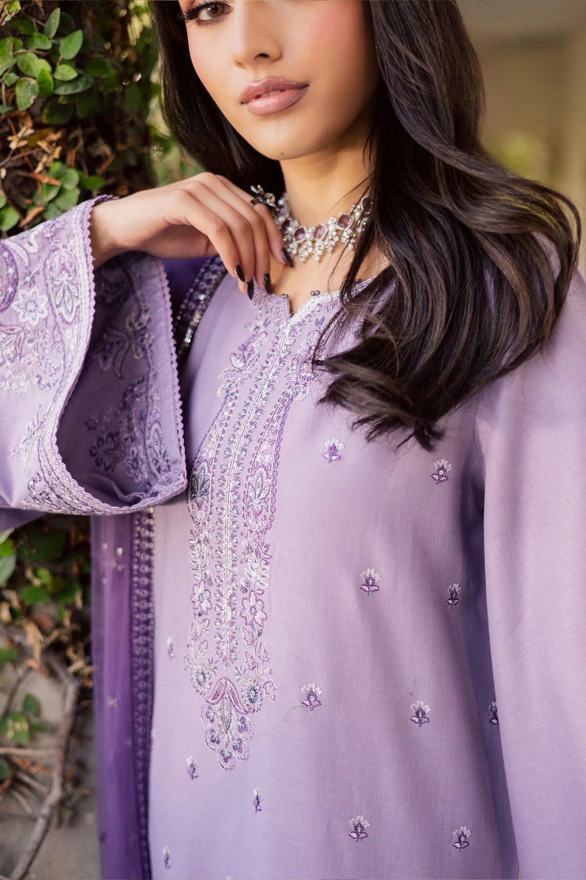 Lilac Aura Embroidered Lawn 3PC
