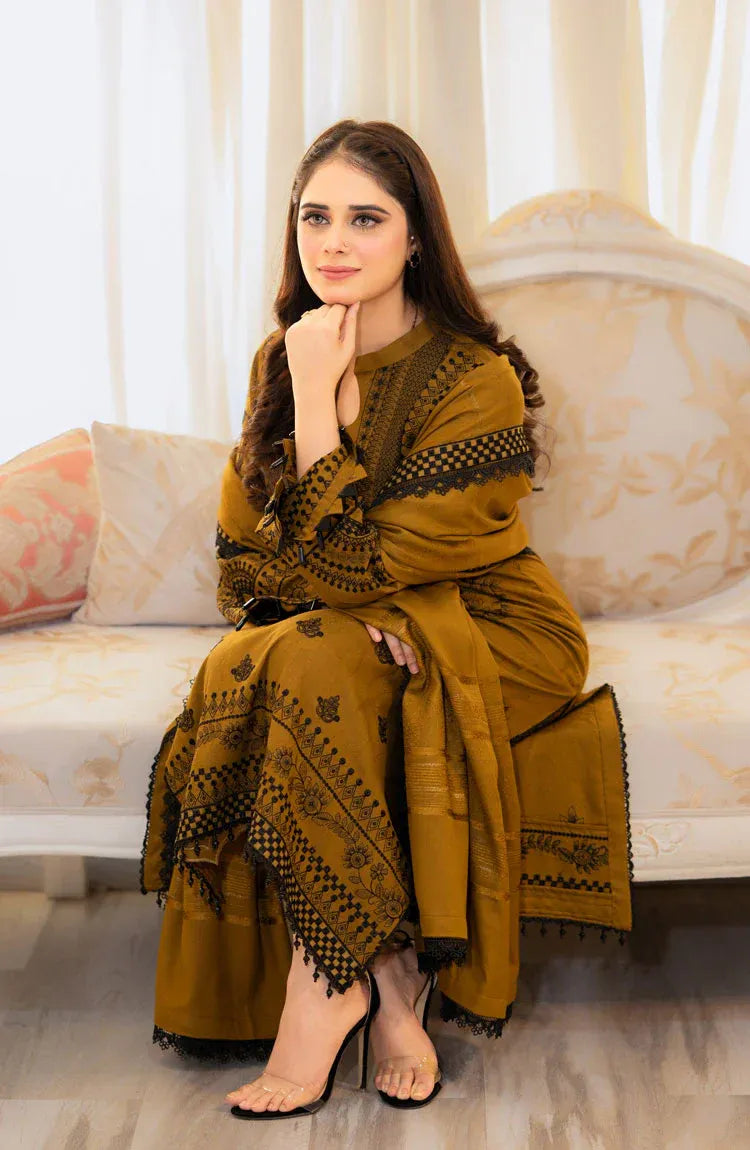 Ghazal Embroidered 3pc sitting lifestyle view