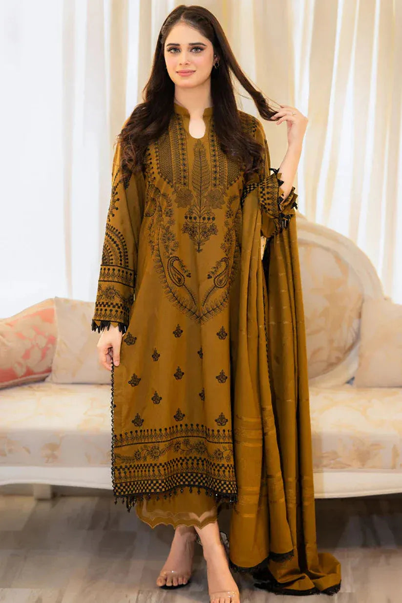 Ghazal Embroidered 3pc full front view