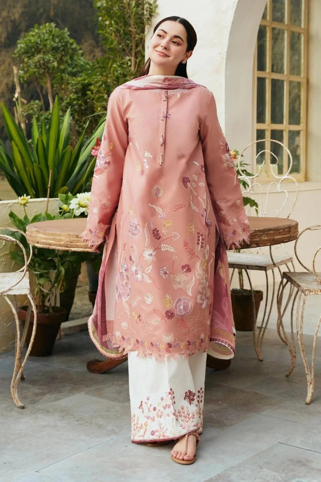 Sahrosh Embroidered 3pc full front view
