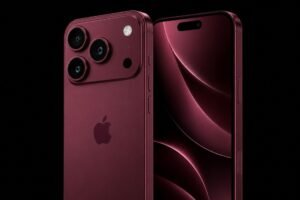 Apple iPhone 18 Pro in Burgundy introduced during the September 2026 Apple event.
